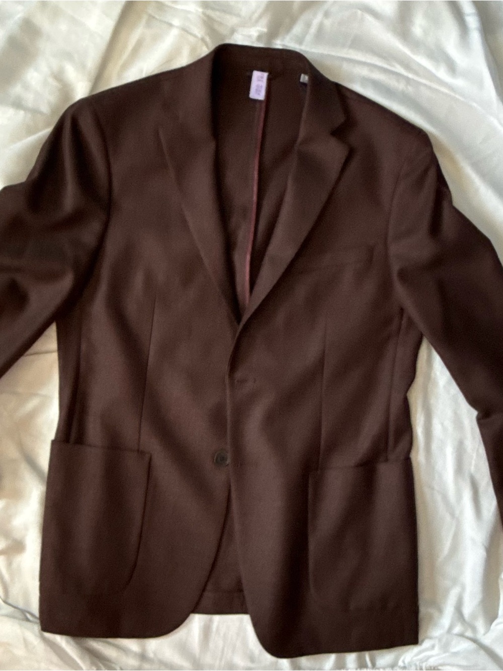 Michael Kors Mens Brown 100% Wool Blazer Sport Coat 38R Paisley Lining